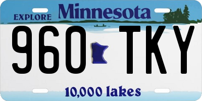 MN license plate 960TKY