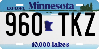 MN license plate 960TKZ