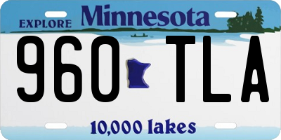 MN license plate 960TLA