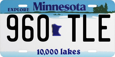 MN license plate 960TLE