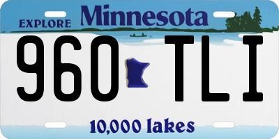 MN license plate 960TLI