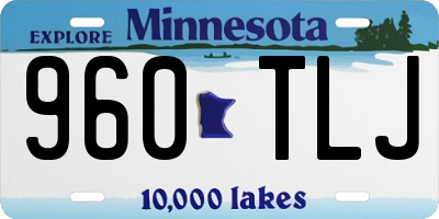 MN license plate 960TLJ