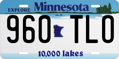 MN license plate 960TLO