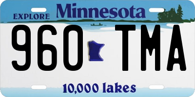 MN license plate 960TMA