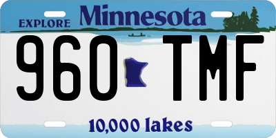 MN license plate 960TMF