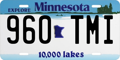 MN license plate 960TMI