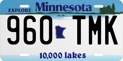 MN license plate 960TMK