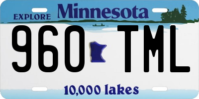 MN license plate 960TML