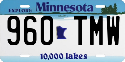 MN license plate 960TMW