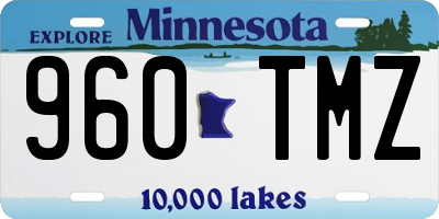 MN license plate 960TMZ
