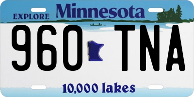 MN license plate 960TNA