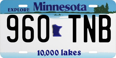 MN license plate 960TNB