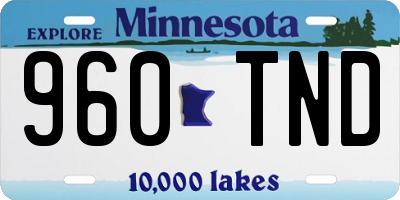 MN license plate 960TND