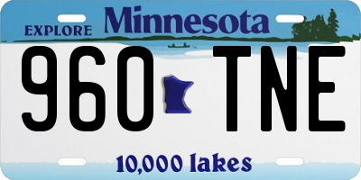 MN license plate 960TNE