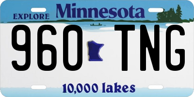 MN license plate 960TNG
