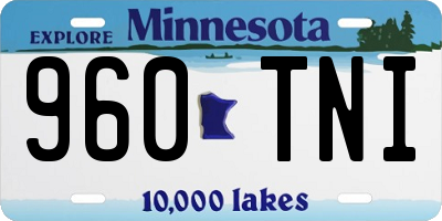 MN license plate 960TNI