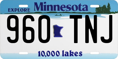 MN license plate 960TNJ