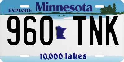MN license plate 960TNK