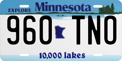 MN license plate 960TNO