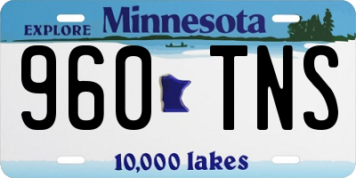 MN license plate 960TNS