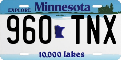 MN license plate 960TNX