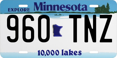 MN license plate 960TNZ