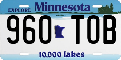 MN license plate 960TOB