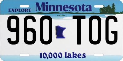 MN license plate 960TOG