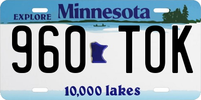 MN license plate 960TOK