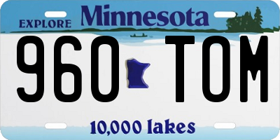MN license plate 960TOM