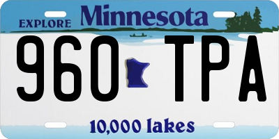 MN license plate 960TPA