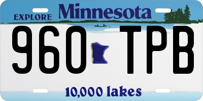 MN license plate 960TPB