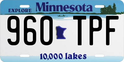 MN license plate 960TPF