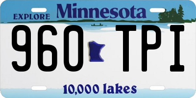 MN license plate 960TPI