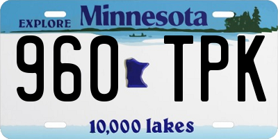 MN license plate 960TPK