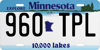 MN license plate 960TPL