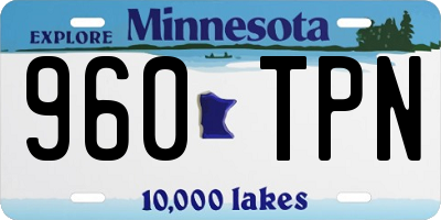 MN license plate 960TPN