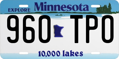 MN license plate 960TPO