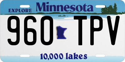 MN license plate 960TPV