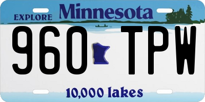 MN license plate 960TPW