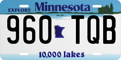 MN license plate 960TQB