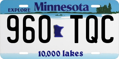 MN license plate 960TQC