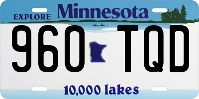 MN license plate 960TQD
