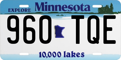 MN license plate 960TQE