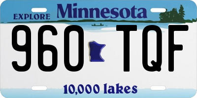 MN license plate 960TQF