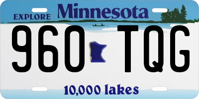 MN license plate 960TQG