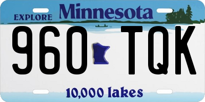 MN license plate 960TQK