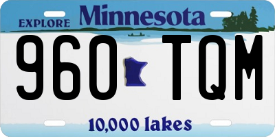 MN license plate 960TQM