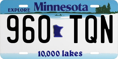 MN license plate 960TQN