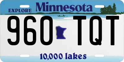 MN license plate 960TQT